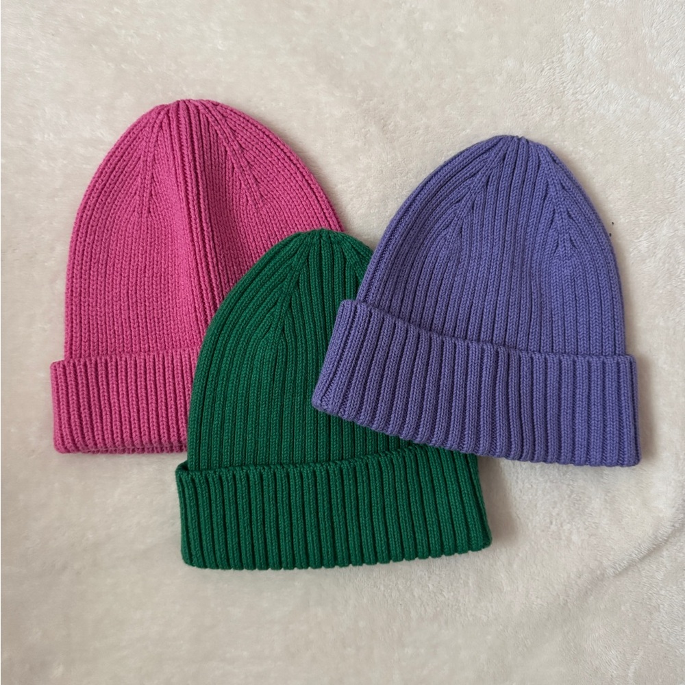 Zara & Gap Girls Colorful Knit Beanie Set